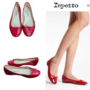 Repetto Cendrillon ballet Red Enamel Limited Edition Rare Popular Size 39 EU